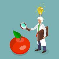 3D Isometric Flat Illustration of Albert Einstein, Famous Scientist vector