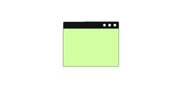 Web chat interface with speech bubbles 2D cartoon object animation. Online communication. Browser window with digital messages popups animated flat colorful item 4K isolated on white video