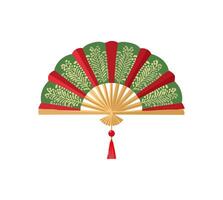 Pine Tree Patterned Fan flat design style vector