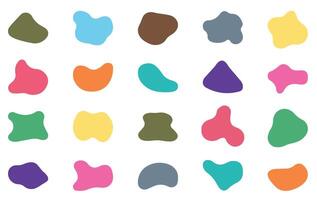 Colorful abstract shapes pattern with various geometric forms vector