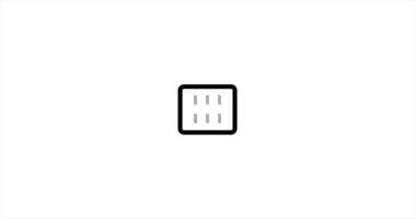 Animated network icon of an AI neural network. Pulsing nodes symbolize a complex system. Black-white HD with alpha channel. Motion graphic for tech visuals. video