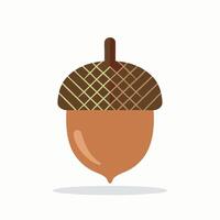 Minimal Acorn Nature Icon vector