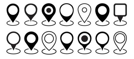 Location pin icon set. Map pin place marker. Map marker pointer icon set. GPS location symbol collection. Location pin icon on transparent background. vector