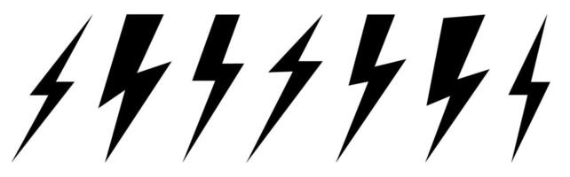 Bold black lightning bolt pattern for dynamic visual impact vector