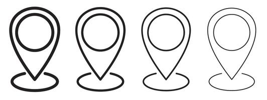 Location pin icon set. Map pin place marker.Location icon. Map marker pointer icon set. GPS location symbol collection. Location pin icon on transparent background vector