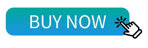 Interactive buy now button with clicking hand icon for online shopping vector