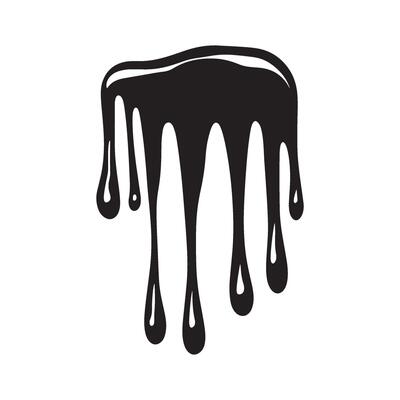 Chocolate dripping illustration