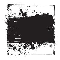 Black color Grunge frame texture illustration vector