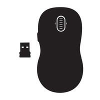 Wireless Computer Mouse Silhouette Illustration vector