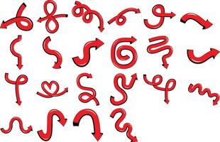 Cute Red Arrow Shape Collection vector