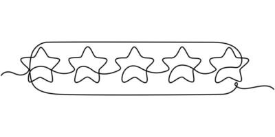 Customer Satisfaction Single Continuous One Line Drawing Icon vector