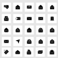 A Pixel perfect. Editable stroke. The set contains icons Mail, Address Book, Envelope, Letter Sending, Inbox Letter, Searching Letter vector