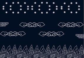 collection of old tribe seamless patterns in dark background. the combination design is unique, featuring a variety of intricate shapes and repetitive motifs, perfect for use for textile manufacture vector