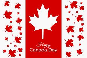 Canada Day Greeting Card with Maple Leaves vector