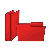 Open file folder illustration vector