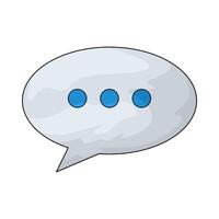 chat bubble with typing indicator vector