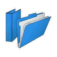 illustration of Open folders vector
