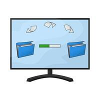 is uploading a folder illustration vector