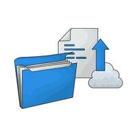 upload documents from folder illustration vector