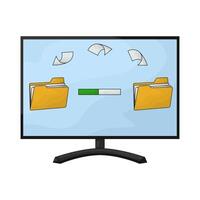 uploading a folder illustration vector