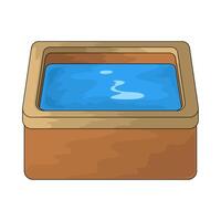 Sauna pool illustration vector