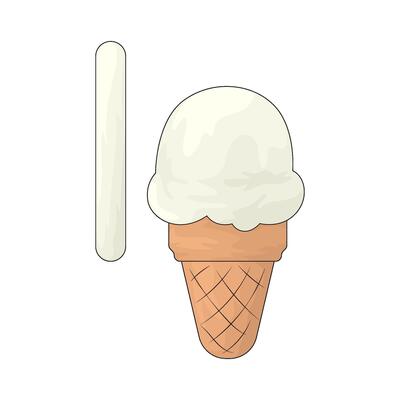 letter i for ice cream