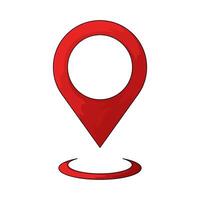 red location pins vector