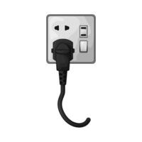 power plug and socket vector