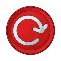 red reload button vector