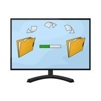 folders upload process illustration vector