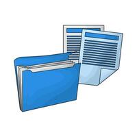 document with folder vector