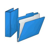 Open file folders vector
