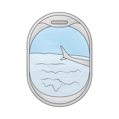 airplane window illustration