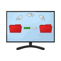 illustration of folder upload progress vector