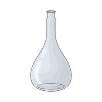 empty lab flask illustration vector