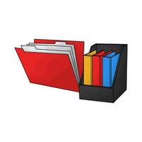 illustration of Open document folders vector