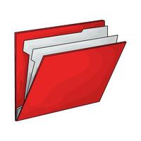 illustration of empty red folder vector