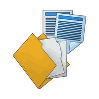 document with folders illustration vector