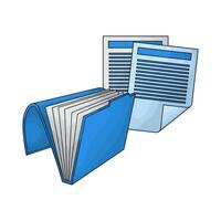 illustration of document with folders vector