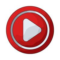red play button vector