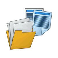 document and folders vector