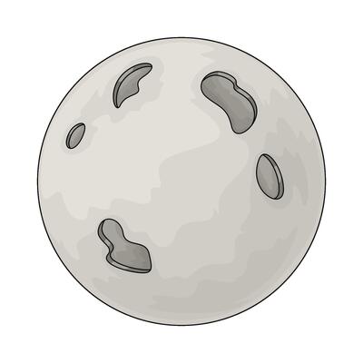 illustration of a full moon