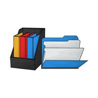 Open document folder illustration vector