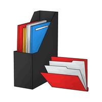 illustration of folder and documents vector