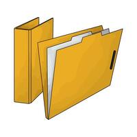 Open file folder vector