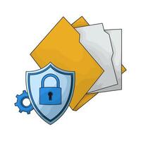 illustration of File and Folder Locked vector
