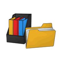 Open document folder vector