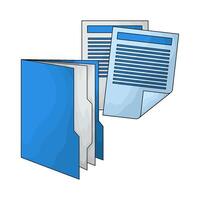 document with folders vector