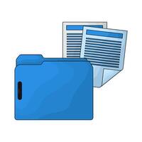 illustration of file and folder vector