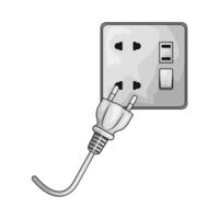 illustration of socket with plug vector